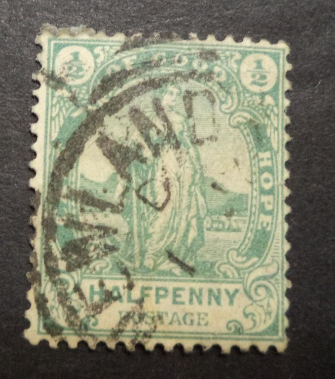 Мыс Доброй Надежды  1893 г.   Аллегория   1/2d.   гаш.   Би.8