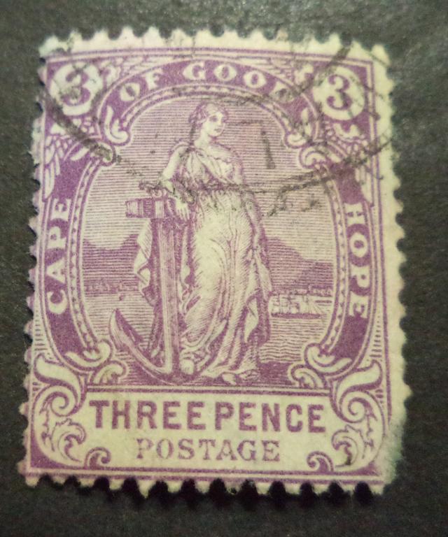 Мыс Доброй Надежды  1893 г.   Аллегория   3d.   гаш.   Би.8