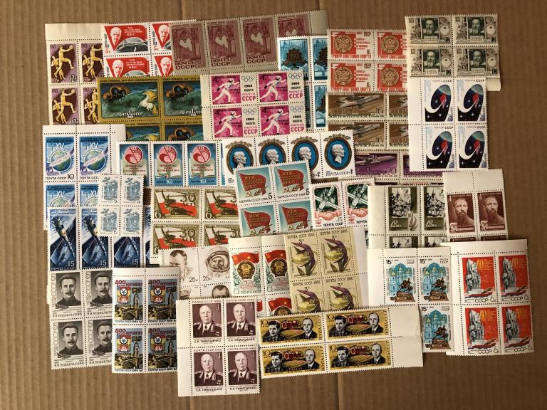 СССР. 1963-1991. Набор марок. 1064 марки в квартблоках (266 квартблоков)**