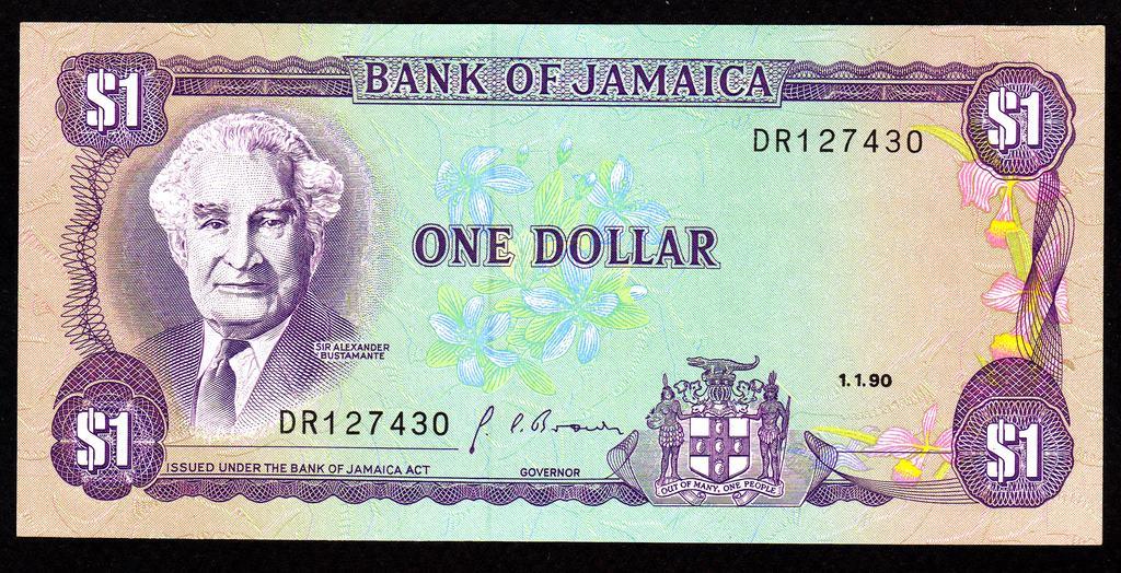 Ямайка 1 доллар 1990 год.... UNC