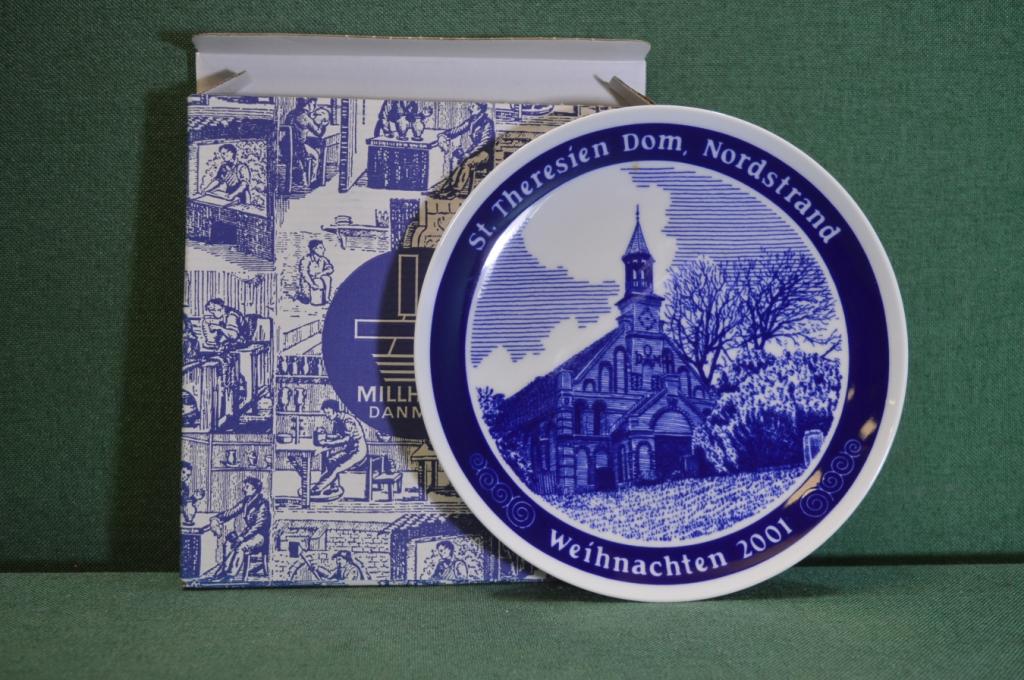 Тарелка настенная "2001 год". Серия Памятники Северная Фрисландия. Фарфор, Dawartz. Millhouse Дания