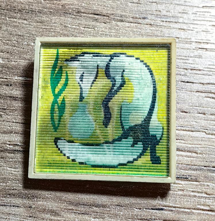 ЗНАК детский переливной стерео ГЕРОИ СКАЗОК И МУЛЬТФИЛЬМОВ Лиса и журавль