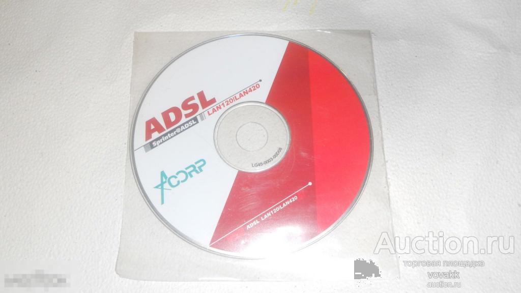 Диск драйверы и настройки роутер ACORP Sprinter ADSL