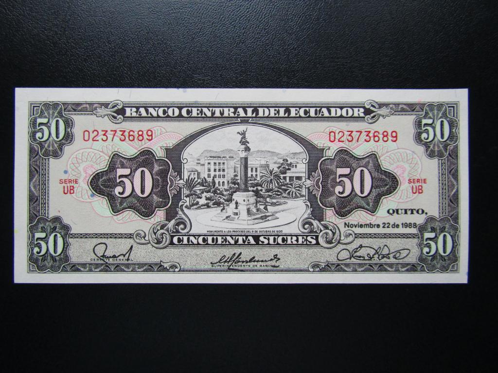 Эквадор - 50 сукре 1988г. UNC.