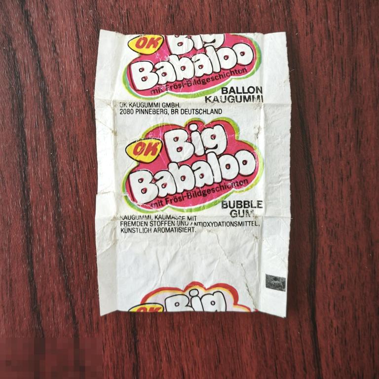 Обёртка от жвачки  OK  Big Babaloo  Германия  комиксы  жвачка  жевательная резинка  обертка фантик