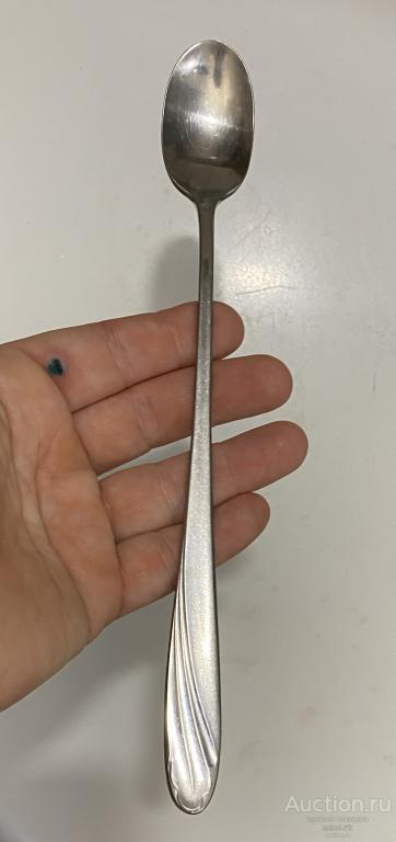 Ложка коктейльная с длинной ручкой нержавейка Электросталь СССР 5