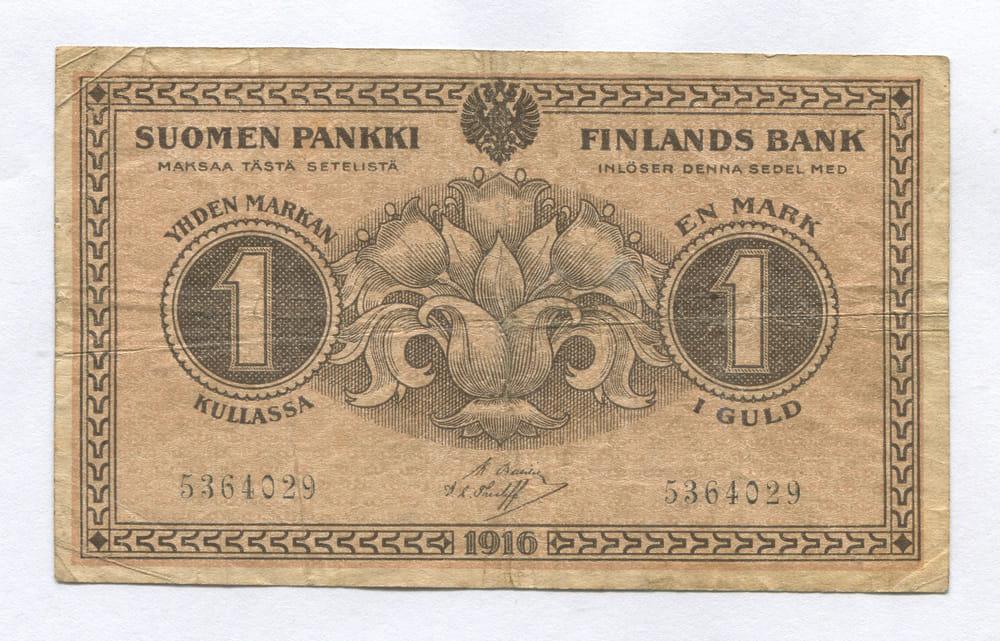 ДЛЯ ФИНЛЯНДИИ 1 МАРКА 1916 VF