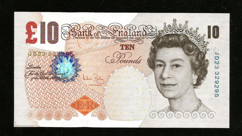 ✦ ▱ ✦ Англия Великобритания 10 Фунтов 2000 ! UNC ! #e19