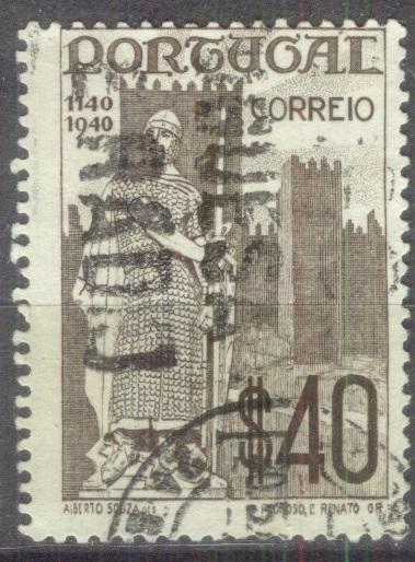 Португалия 1940 Mi#  618 Статуя короля Альфонсо гаш