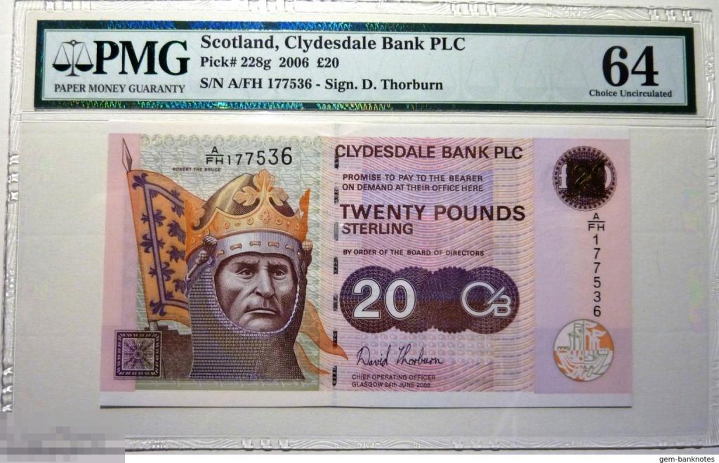 * Шотландия 20 Фунтов 2006 ! UNC !