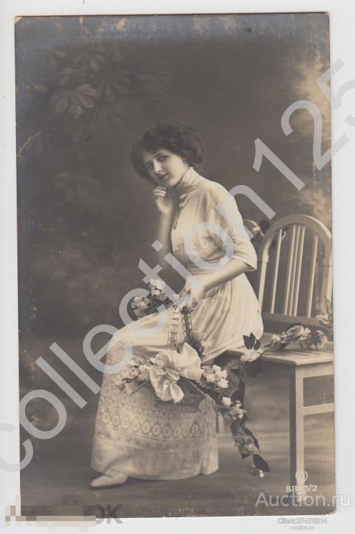 Дама гламур цветы.