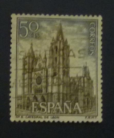 Испания 1964 Mi# 1520 собор в Леоне гаш a2