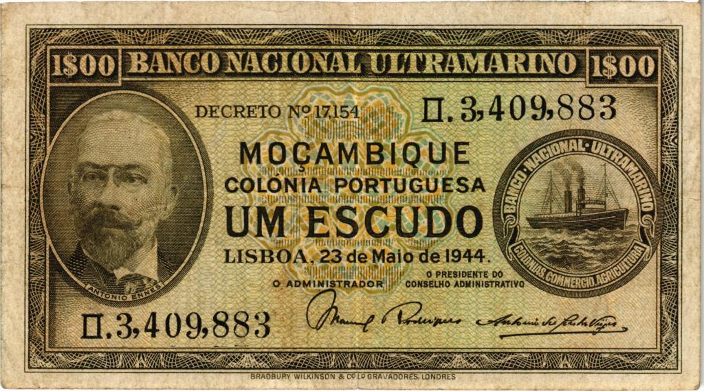 1 эскудо 1944 Мозамбик