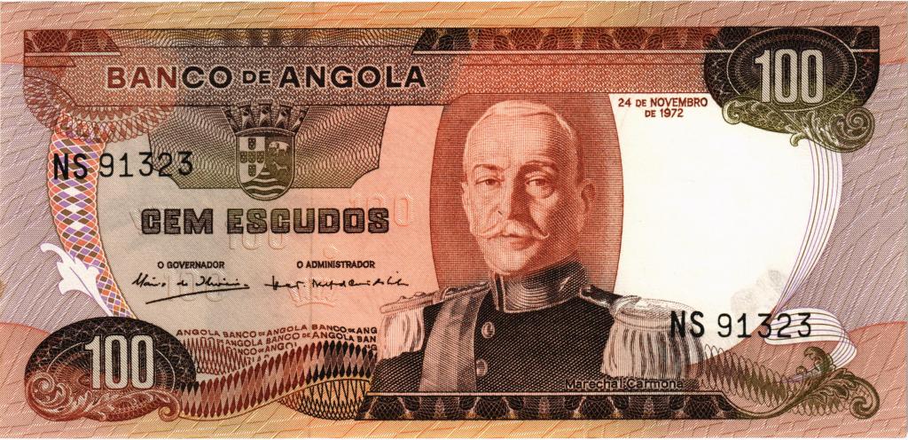 100 эскудо 1972 Ангола, UNC  