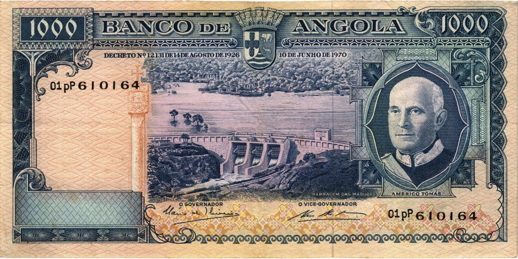 1000 эскудо 1970 Ангола, P98