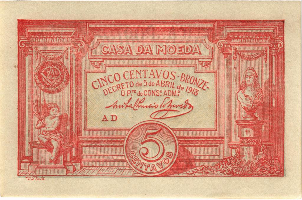 5 сентаво 1918 Португалия