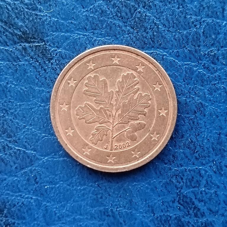 Германия 2 евро цента 2002 j год лот 11