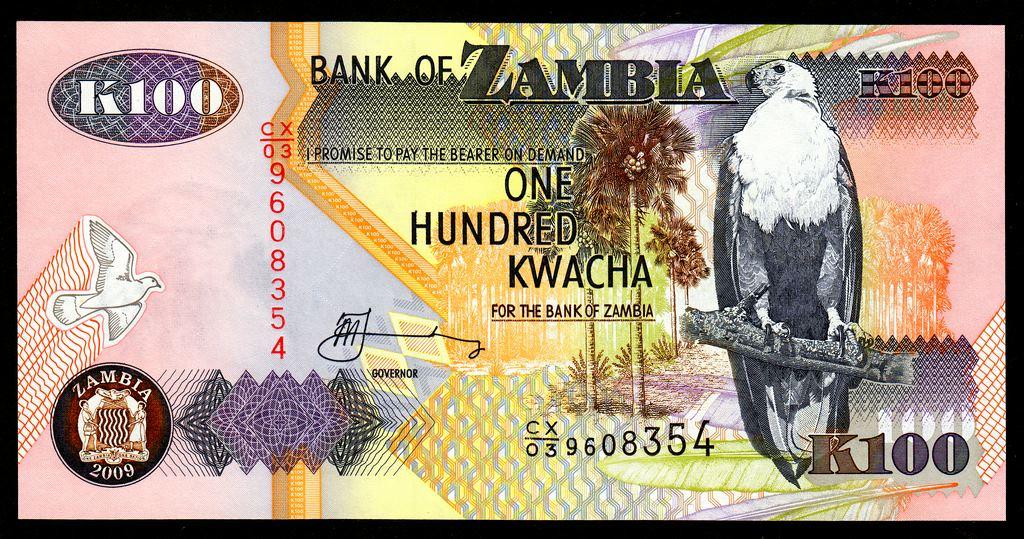 Замбия 100 квача 2009 г.....пресс UNC