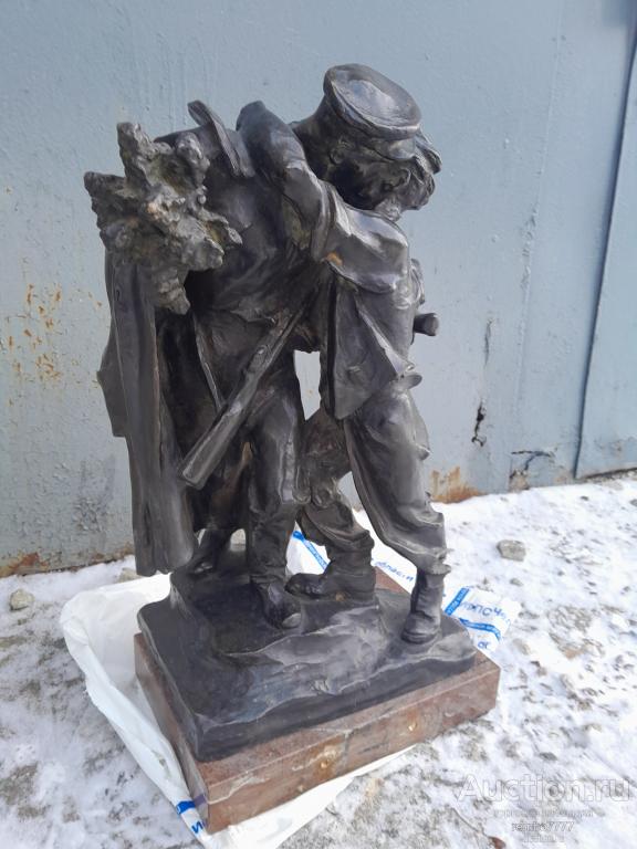 воин.солдат .агитация.50 см.бронза .ссср 30 кг соцреализм