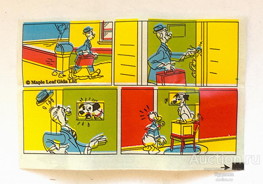 Вкладыш от жевательной резинки Donald. Дональд.