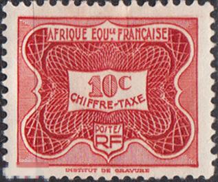 1947  Колонии Французская экваториальная Африка Служебная цифры № 12 чистая ** 0.20 евро