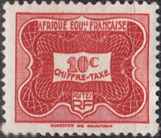 1947  Колонии Французская экваториальная Африка Служебная цифры № 12 чистая ** 0.20 евр