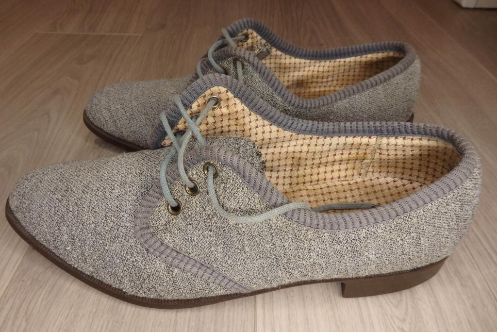 Туфли мужские. Времен СССР. Размер 275 (43). Б/У. Текстильные. Стильные. Винтаж. Редкость.