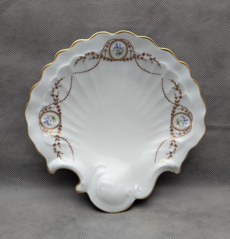 Limoges винтажное блюдо икорница Ракушка (A993)