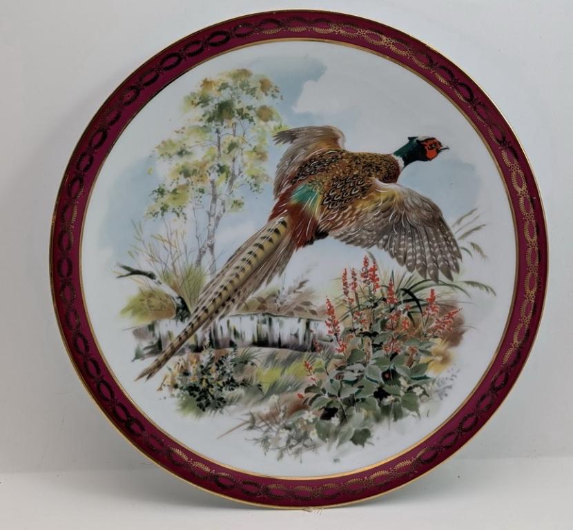 Limoges винтажная тарелка Фазан (A953)