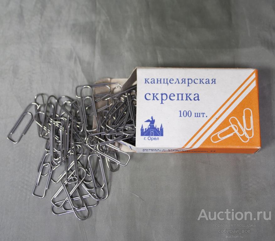 Скрепки в коробке 100 шт, г.Орёл  (15)