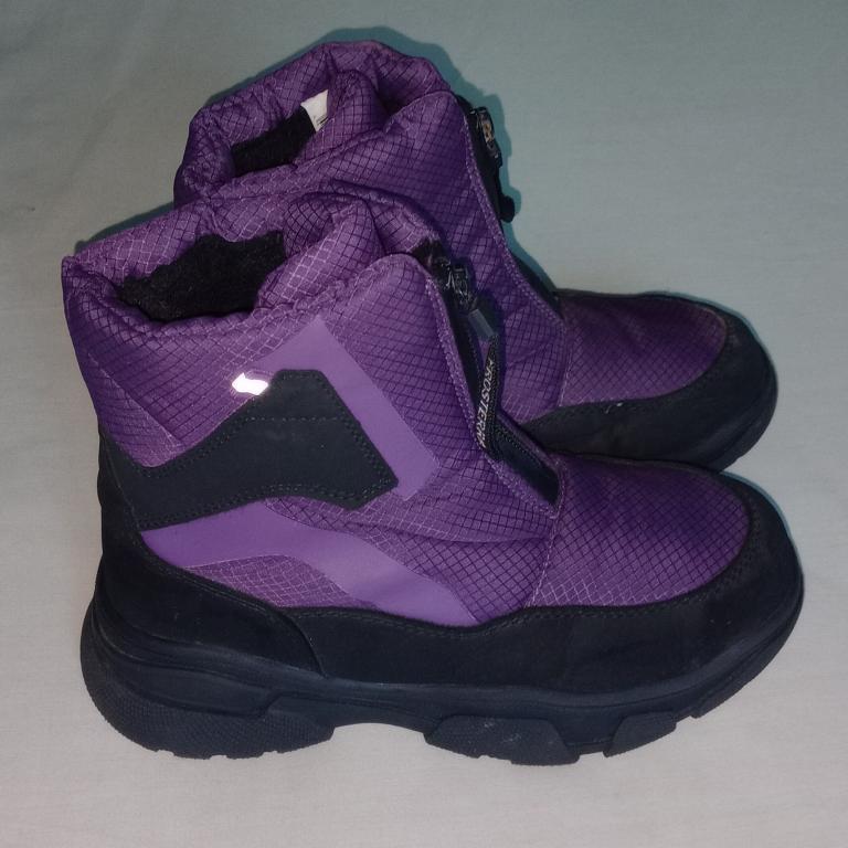 Дутики ботинки 36 размер Frosterra сиреневые женские зимние зима меховые мех обувь