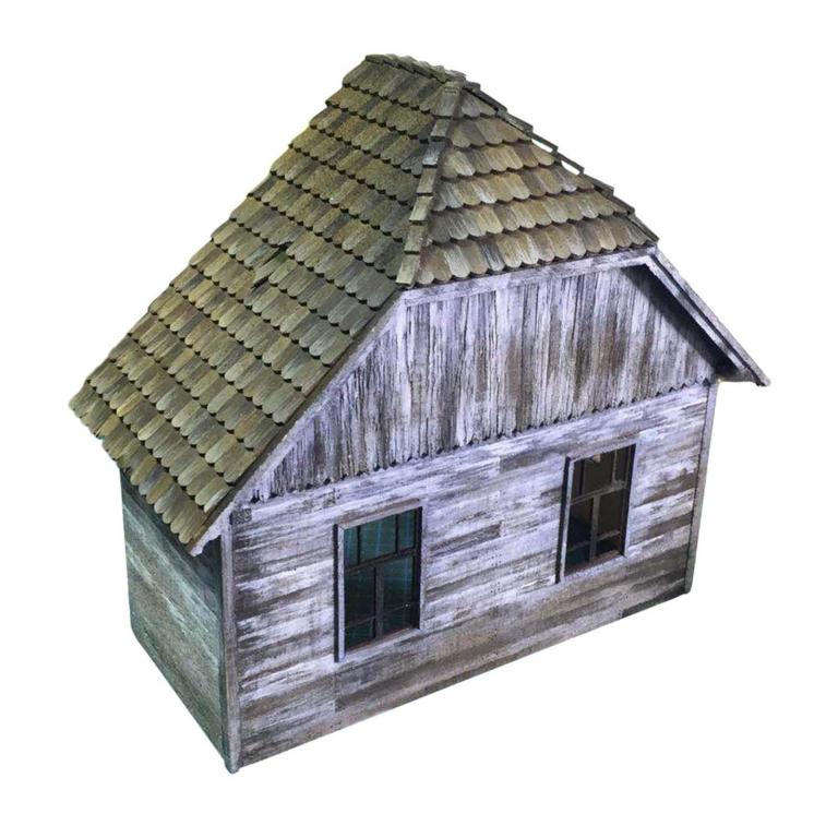 Фигурка 1:35 №001 набор диорама деревенский дом  дерево