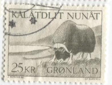 1969 Гренландия Гренландская Фауна. Овцебык 1м гаш