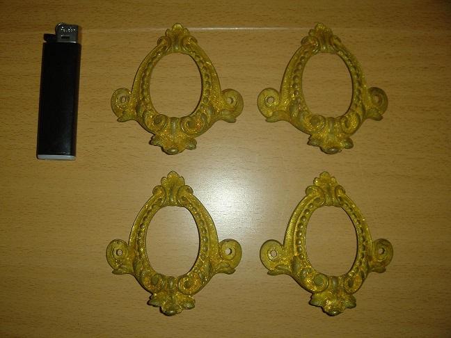 Накладки мебельные старинные бронзовые Комплект 4 шт.