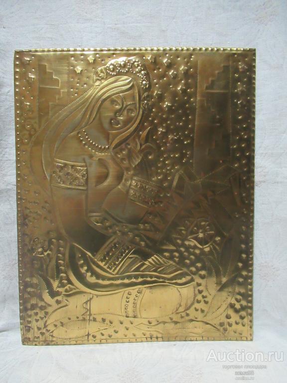 Чеканка панно "Аленький цветочек". СССР.