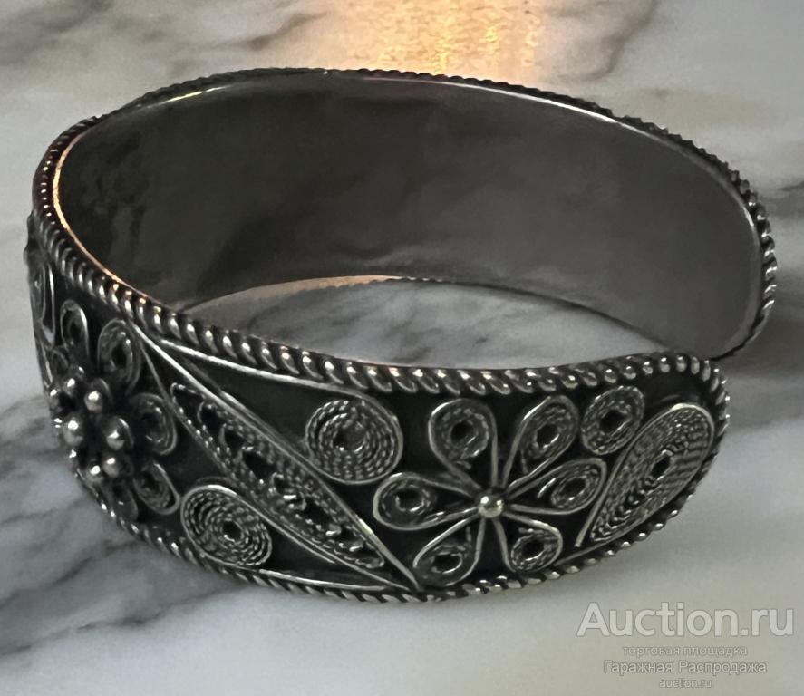 Ажурный Серебряный женский браслет широкий – роскошное украшение, достойное статуса ювелирного шедев