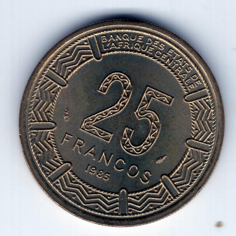 25 франков - Экваториальная Гвинея - 1985 - KM#60 - UNC