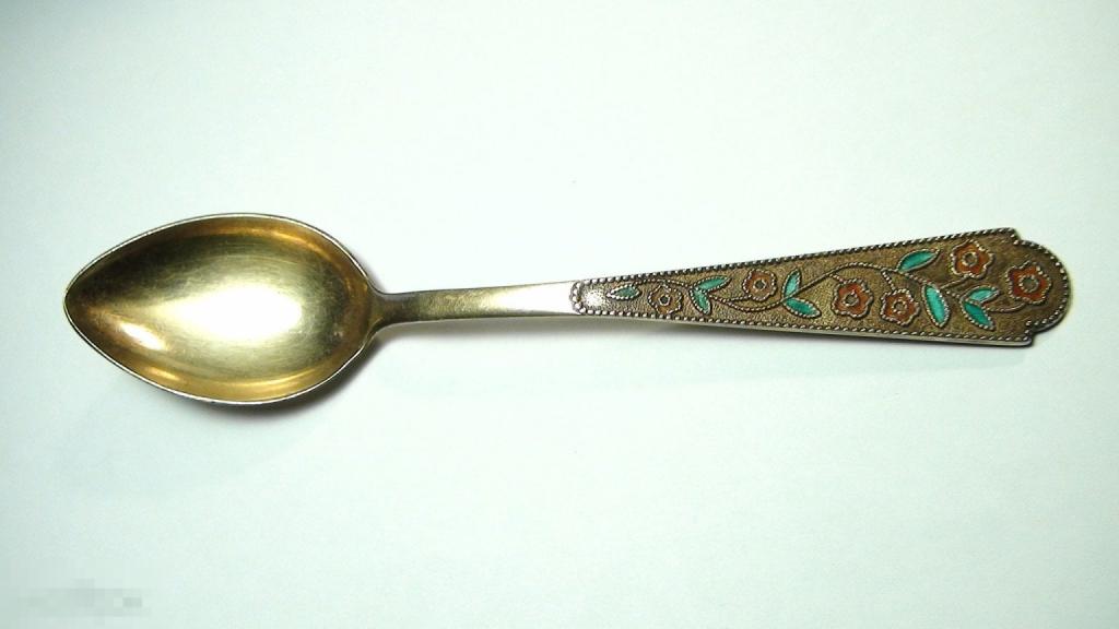 Чайная  ложка 875  проба  эмаль 23гр