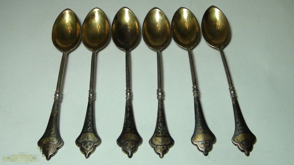 Чайные ложки 875 проба 108,4гр.