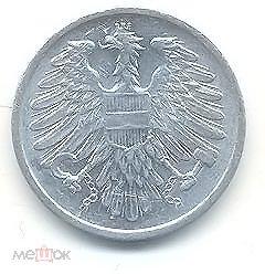 Монета Австрии 2 гроша 1973 года