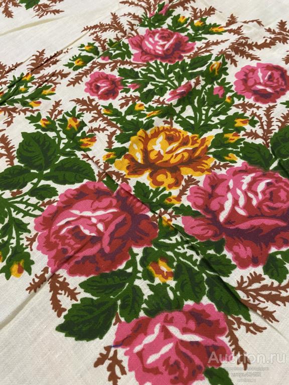 Женский платок СССР 1/4 часть большого платка под косынку