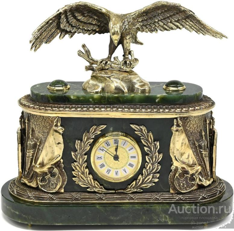 Часы каминные из нефрита ОРЁЛ 0729795