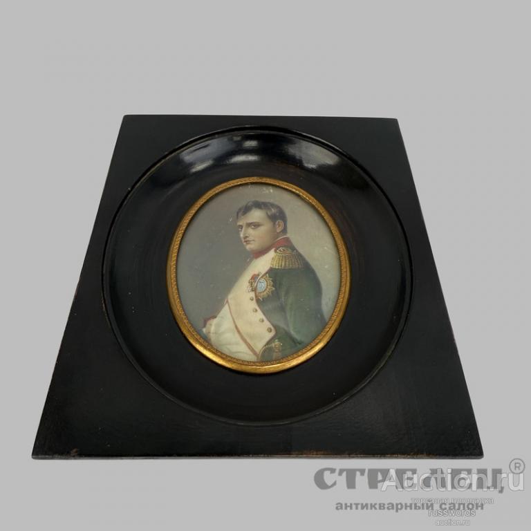 Плакетка настенная с миниатюрным портретом Наполеона, 19 век