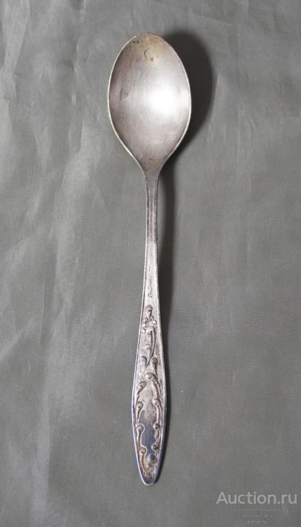 Ложка чайная, мельхиор, Кольчугино, длина 14 см (15)