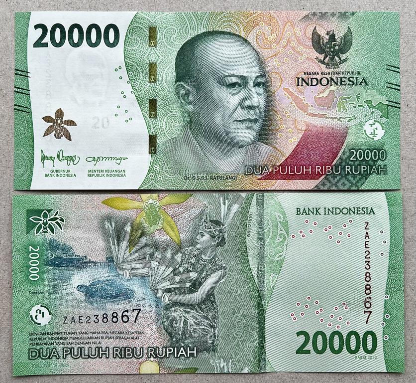 ИНДОНЕЗИЯ 20000 РУПИЙ 2022 ГОД UNC