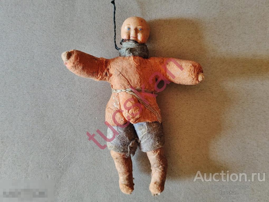 Елочная игрушка СССР подвеска вата папье-маше Мальчик