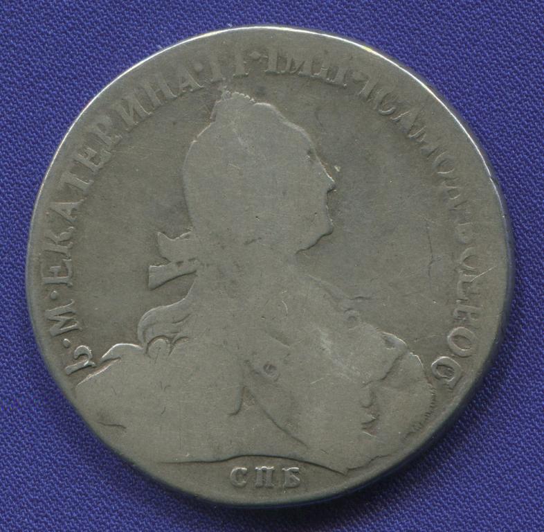 Екатерина II 1 рубль 1774 СПБ-ОЛ / VF