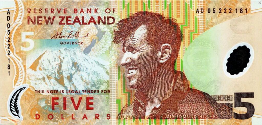 Новая Зеландия 5 долларов 2005 год ПРЕСС/UNC