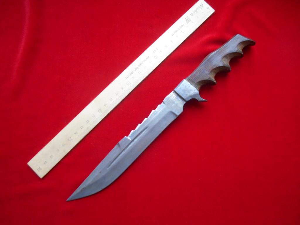 Нож с Пилой Хищный 1950-е гг СССР Текстолитовая Фигурная Рукоять Отличное Состояние