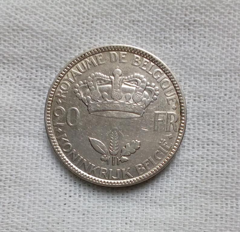 Бельгия 20 франков 1935 год